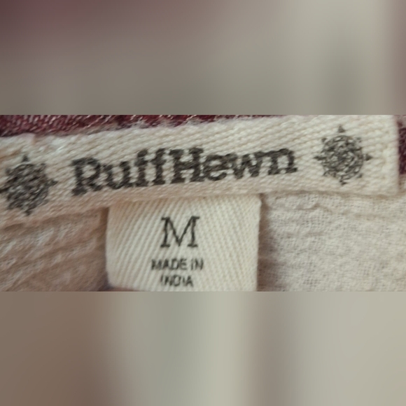 RUFF HEWN Red and White Plaid Shirt - Picture 5 of 6